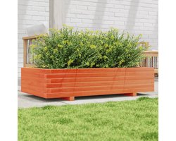 Plantenbak | Bloembak | Bloempot 110x60x26,5 cm massief grenenhout wasbruin