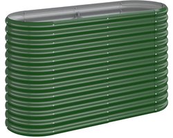 Plantenbak | Bloembak | Bloempot 114x40x68 cm gegalvaniseerd staal groen