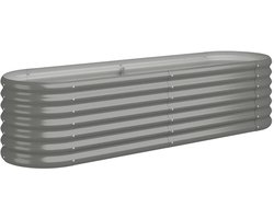 Plantenbak | Bloembak | Bloempot 152x40x36 cm gegalvaniseerd staal grijs