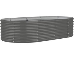 Plantenbak | Bloembak | Bloempot 152x80x36 cm gegalvaniseerd staal grijs