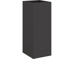Plantenbak | Bloembak | Bloempot 32x29x75 cm staal zwart