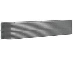 Plantenbak | Bloembak | Bloempot 368x80x68 cm gegalvaniseerd staal grijs