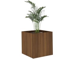 Plantenbak | Bloembak | Bloempot 40x40x40 cm bewerkt hout bruineiken
