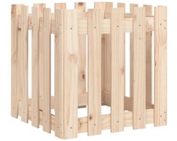 Plantenbak | Bloembak | Bloempot met hekontwerp 50x50x50 cm massief grenenhout