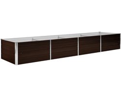 Plantenbak | Bloembak | Bloempot verhoogd 320x80x45 cm gegalvaniseerd staal bruin