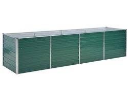 Plantenbak | Bloembak | Bloempot verhoogd 320x80x77 cm gegalvaniseerd staal groen
