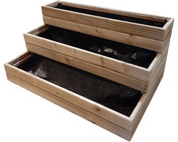 Plantenbak bloembak plantentrap - geïmpregneerd grenen hout -handgemaakt- 89x59x43cm