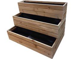 Plantenbak bloembak plantentrap - geïmpregneerd grenen hout -handgemaakt-89x59x64cm.
