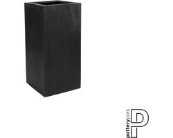 Plantenbak Bouvy - Zwart (L)30 x (B)30 x (H)60 cm | (L)30 x (B)30 x (H)60 cm