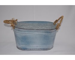 Plantenbak in de vorm van een teil 30.5*17.5*16.5cm. Leuk voor in de tuin of op balkon