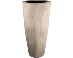 Plantenbak Java stripe beige Ø47 x H100 cm