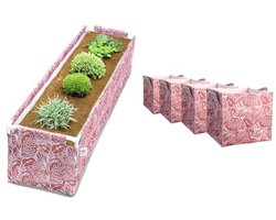 Plantenbak Kweekbak voor Groenten, Kruiden en Bloemen met Frame - Tuinstof Kweekzakken 4 Stuks