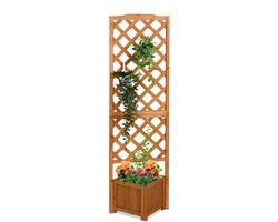 Plantenbak met klimrek - 180x55x51 cm - hour - oranje