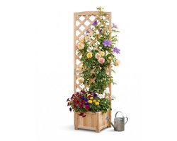Plantenbak met klimrek - 180x55x51 cm - hout