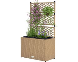 Plantenbak met Rooster - Bloembak Tuin - Planten Verfraaien - Twee Bakken - 57 x 30 x 107 cm - Zand