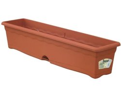 Plantenbak met schaal Plastiken Terra cotta Polypropyleen (80 x 20 cm)