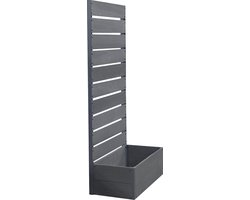 Plantenbak met tuinscherm Heerde HKC 150x72x38 cm grijs [en.casa]