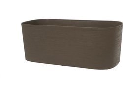 Plantenbak met waterreserve - GARDEN ID Respect - Taupe 50 x 17 cm - 100% huishoudelijk afval - 100% recyclebaar - Gestructureerd oppervlak.