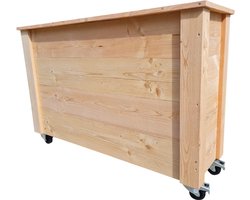 Plantenbak op wielen gemaakt van duurzaam douglas hout bloembak moestuinbak afscheiding boombak