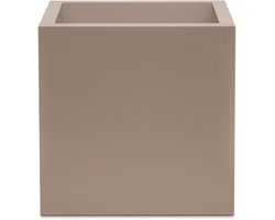 Plantenbak vierkanlt - Cube Matte - 33x33x33 Taupe - Indoor en Outdoor