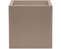 Plantenbak Vierkant - Cube Matte - 40x40x40 Taupe - Indoor en Outdoor