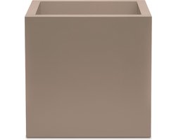 Plantenbak Vierkant - Cube Matte - 50x50x50 Taupe - Indoor en Outdoor