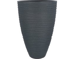 Plantenbak/Bloembak Hoog Rond 40 cm met Ribbels