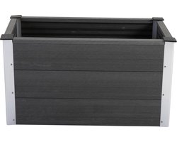 Plantenbakken voor buiten - Bloempotten voor buiten - Aluminium - Grijs - 100 x 50 x 50 cm