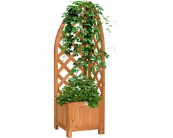Plantenbakken voor buiten - Plantenpot - Plantensteun - Plantenrek - Bloemen - Planten - Bloempot - Decoratie tuin - 32 x 32 x 108 cm