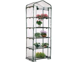 Plantenbedekking - PVC - 1 stuk - transparant - Geschikt voor vijflaagse planken - 69 × 49 × 187cm