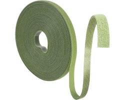 Plantenbinders - 10mm Zelfklevende Plantenbinders - Waterdicht - Herbruikbaar - Klimhulpmiddel voor Planten - Groen - 10m