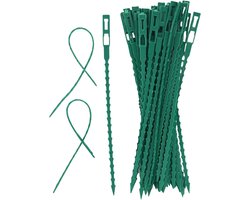 Plantenbinders Set - Flexibele Riemen - Planten Steunen - Verstelbaar Ontwerp - Tot 40 cm - Multicolor