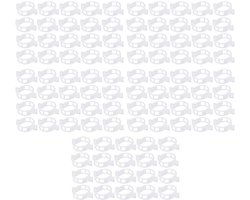 Plantenclips - 100 Stuks - Opbindclips - PP - Bevestigingsclips voor tuinplanten - Tomatenplanten - Moestuin - Planten opbinden - Planten klips - Fruit onbinden - Tomaat Clips - Ondersteuningen - Voor tomaten en klimplanten - Ø30mm - Wit