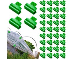 plantenclips - plantenklemmetjes buiten - Kasklemmen - bevestigingsclips - 40 stuks - Bevestigingsclip voor kasfolie - Geschikt voor tuin- en kasaccessoires -Plant Broeikas Klemmen - 19mm