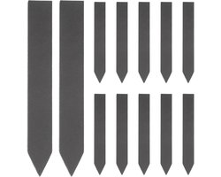 Plantenetiketten Steen - Tuinmarkers Herbruikbaar - Planten Markeren - Weerbestendig Natuursteen - 15 cm Lengte - Zwart