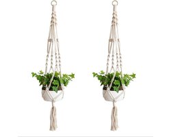 Plantenhanger - Plant - Accessoires - Plantenhanger Macramé - Voor Binnen & Buiten - Plant - 100% Katoen - 100 cm