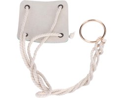 Plantenhanger Touw - Hangend Rek - Planten Ophangen - Duurzaam Katoen Leer - 10 cm Basis - Groen
