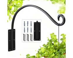 Plantenhangerbeugel voor Buiten - 40 cm - Draagvermogen 27.2 kg - Metalen Muurhaak voor Hangende Plantenmanden, Vogelvoerders en Windspellen - Wanddecoratie voor Tuin en Balkon - Sterk en Weerbestendig