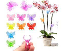 Plantenklemmen Set - Orchidee Clips - Planten Steunen - 80 Stuks Vlinders - Klein Formaat - Multicolor
