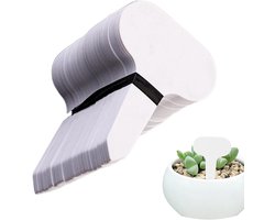 Plantenlabels 100 Stuks - Naambordjes Tuin - Planten Identificeren - Weerbestendig PVC Materiaal - 5x7 cm - Wit