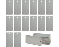 Plantenlabels - 50 Stuks - Labels - Etiketten - 5 x 2.5 cm - Plant Etiketten - Blanco Etiket Tuinieren - RVS - Metalen label - Plantenlabel - Boomlabels - Tuinlabellabel Buiten - Huislabels - Moestuinbordjes - Zilver