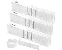 Plantenlabels - Nature Tuinlabels - PVC - Losse Sleufetiketten - Planten Etiketten - Watervaste - Beschrijfbaar - voor Moestuin en Tuin - 21 x 2 cm - Wit