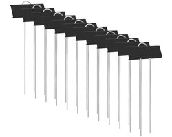 Plantenlabels, plantenlabelmarkers, 12 stuks duurzame roestvrije metalen tuinlabels