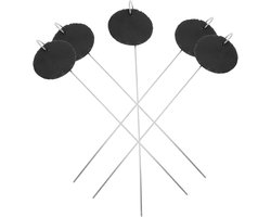 Plantenlabels Set - Tuinmarkers - Planten Identificeren - Duurzaam Steen Materiaal - 5 Stuks - Zwart