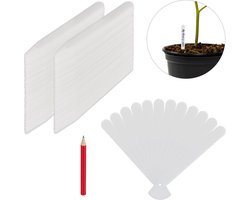 plantenlabels - set van 300 - 13 cm - kunststof - moestuin bordjes - wit