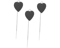 Plantenlabels Steen - Plantenmarkers Tuin - Planten Herkennen - Waterdicht Roestvrij - 10 Cm - Grijs