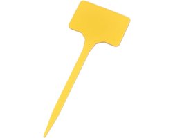 Plantenlabels T-type - Tuinmarkers - Planten Classificeren - Dikke Duurzame Kwaliteit - 150x55mm - Geel