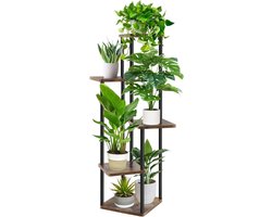 Plantenladder Bloemenstandaard Hout - 3 etages Plantenstandaard Indoor - Meerdere verdiepingen Plantenrek - Bloementrap voor balkon tuin woonkamer - Decoratie Plantenladder