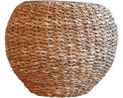 Plantenmand Rond Zeegras aluminium binnenpot