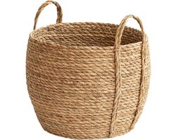 Plantenmand Zeegras - Bloempot Geweven - Woondecoratie - Rustiek Geweven - 25 x 23 cm - Natuurlijk
